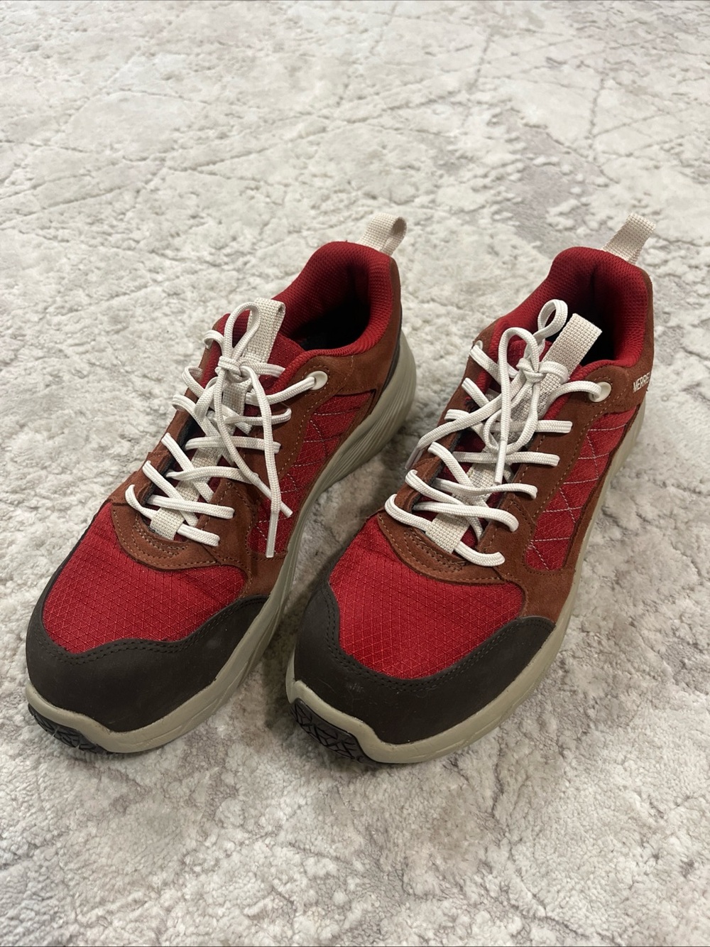 Men's Red Merrell Casual Lace-Up Sneakers